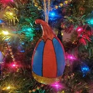 Handmade Gourd Art; Christmas Bell